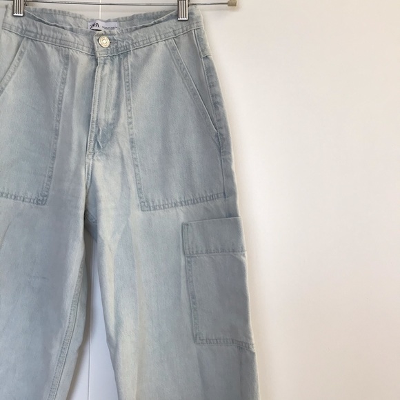 ZARA | HIGH WAISTED CARGO PANTS - Picture 2 of 4